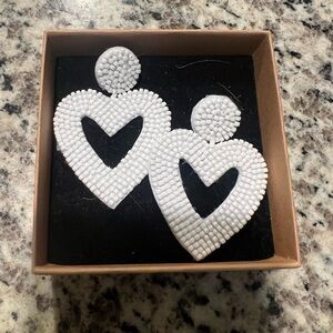 Heart beaded earrings